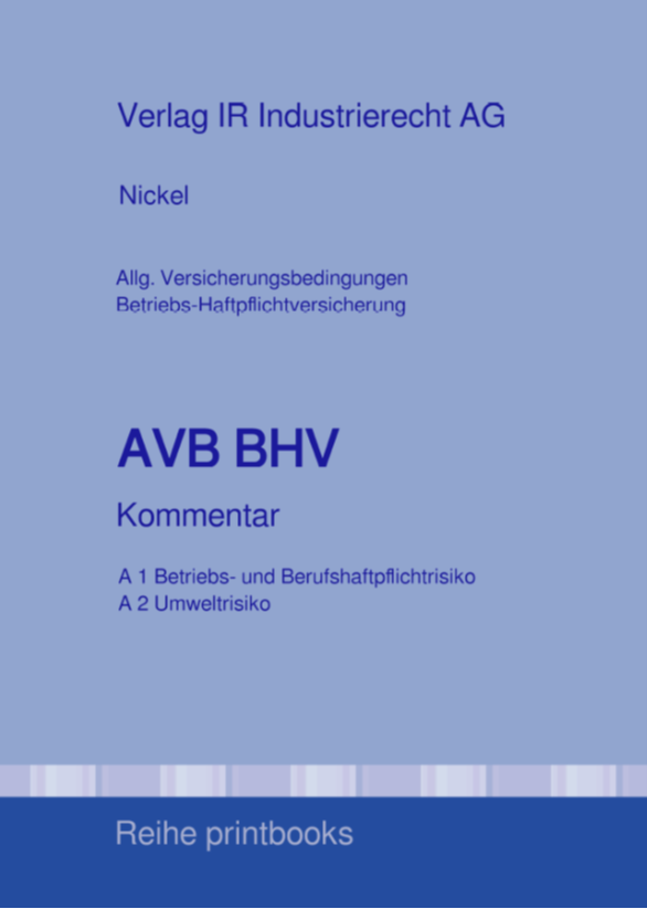 AVB BHV Kommentar - Band 1